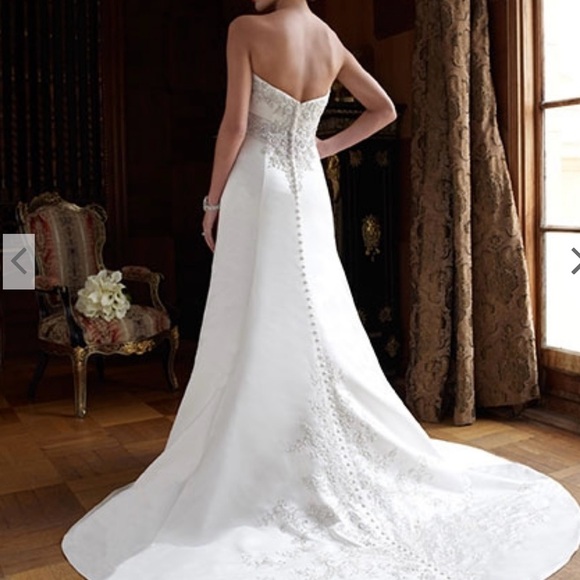 Casablanca Bridal style 1994 strapless wedding dress size 16 street size 12-14 - Picture 2 of 10